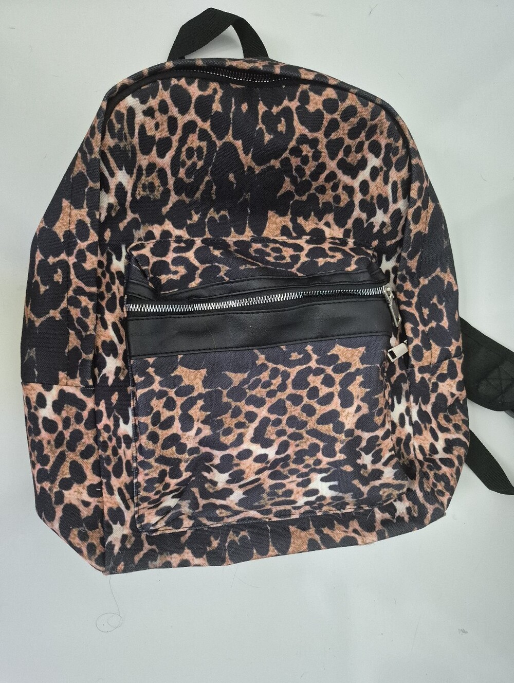 Leopard Print Backpack Animal Print Spots Black & Brown